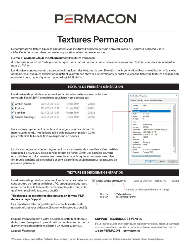 Guide d’installation des textures