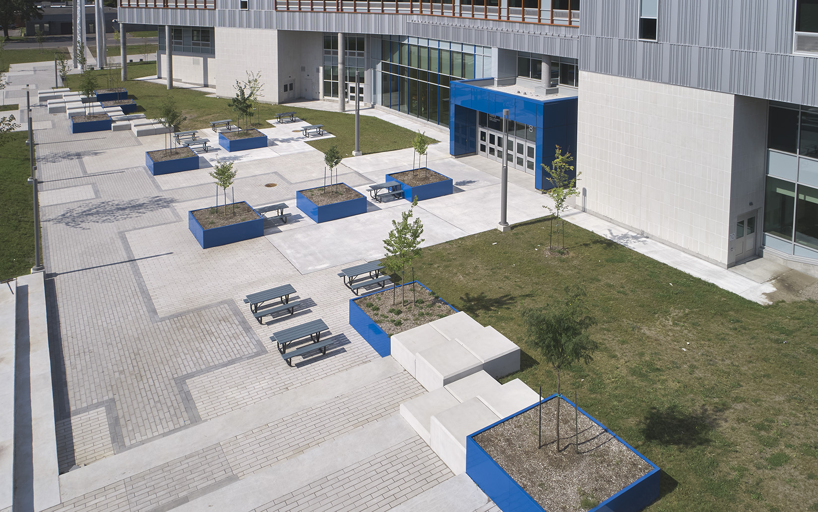 School with Boulevard Paver and Dominion Stone